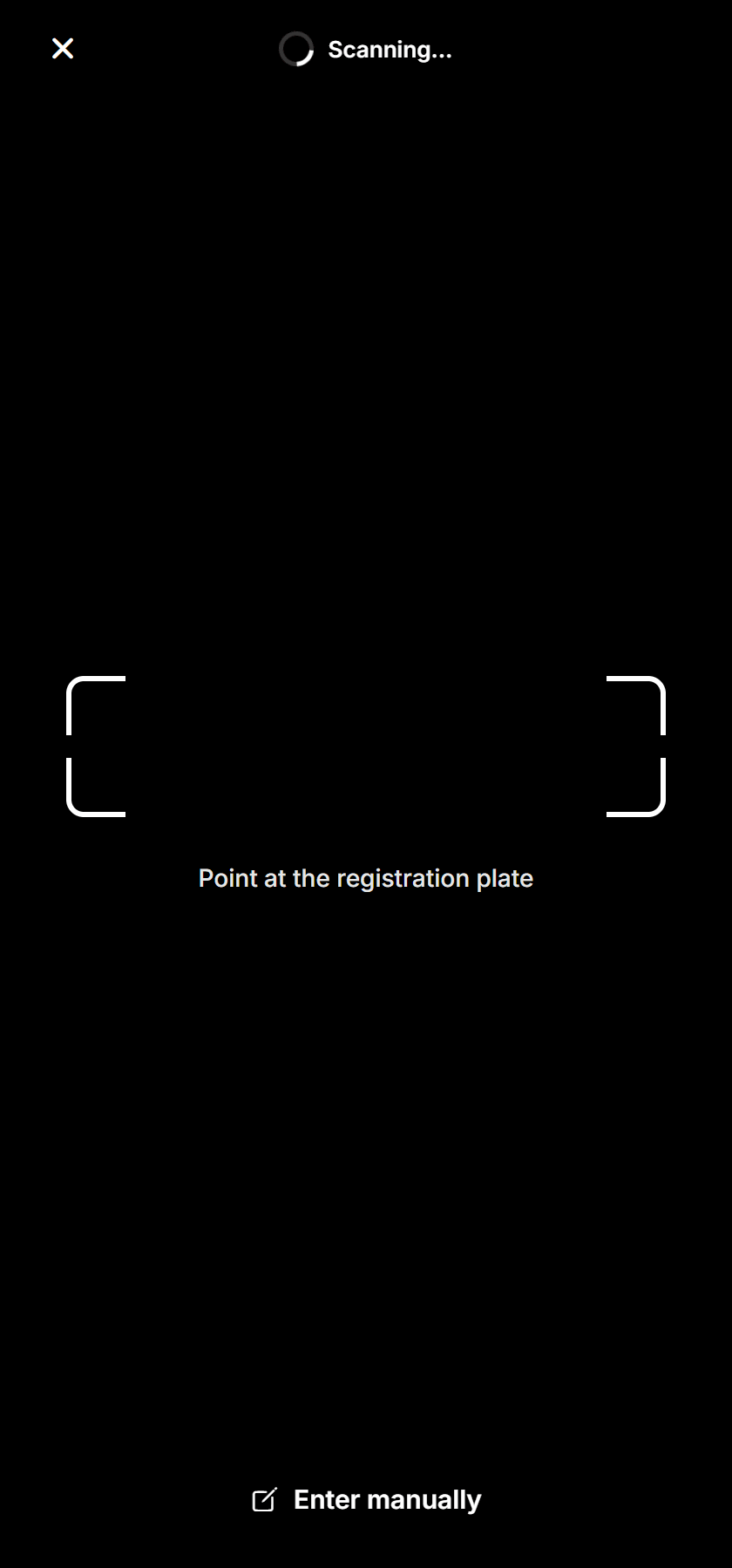 Registration plate scanner in the technician demo